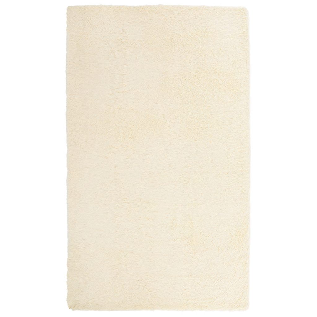 Tapis shaggy à poils longs NAVARRA crème 60x100 cm polyester