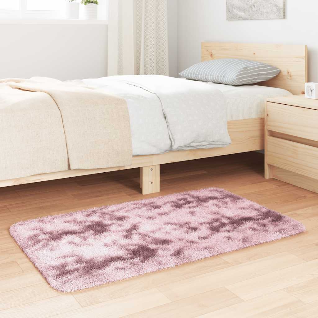 Tapis shaggy, poils longs NAVARRA, vieux rose, 60x100 cm, polyester