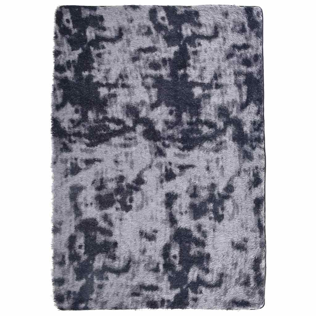 Tapis shaggy, poils longs NAVARRA, gris foncé, 120x170 cm, polyester