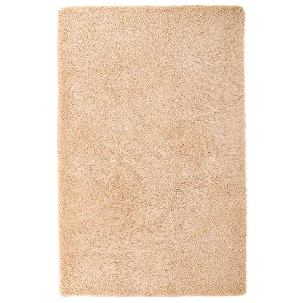 Tapis shaggy à poils longs NAVARRA Beige 130x200 cm Polyester