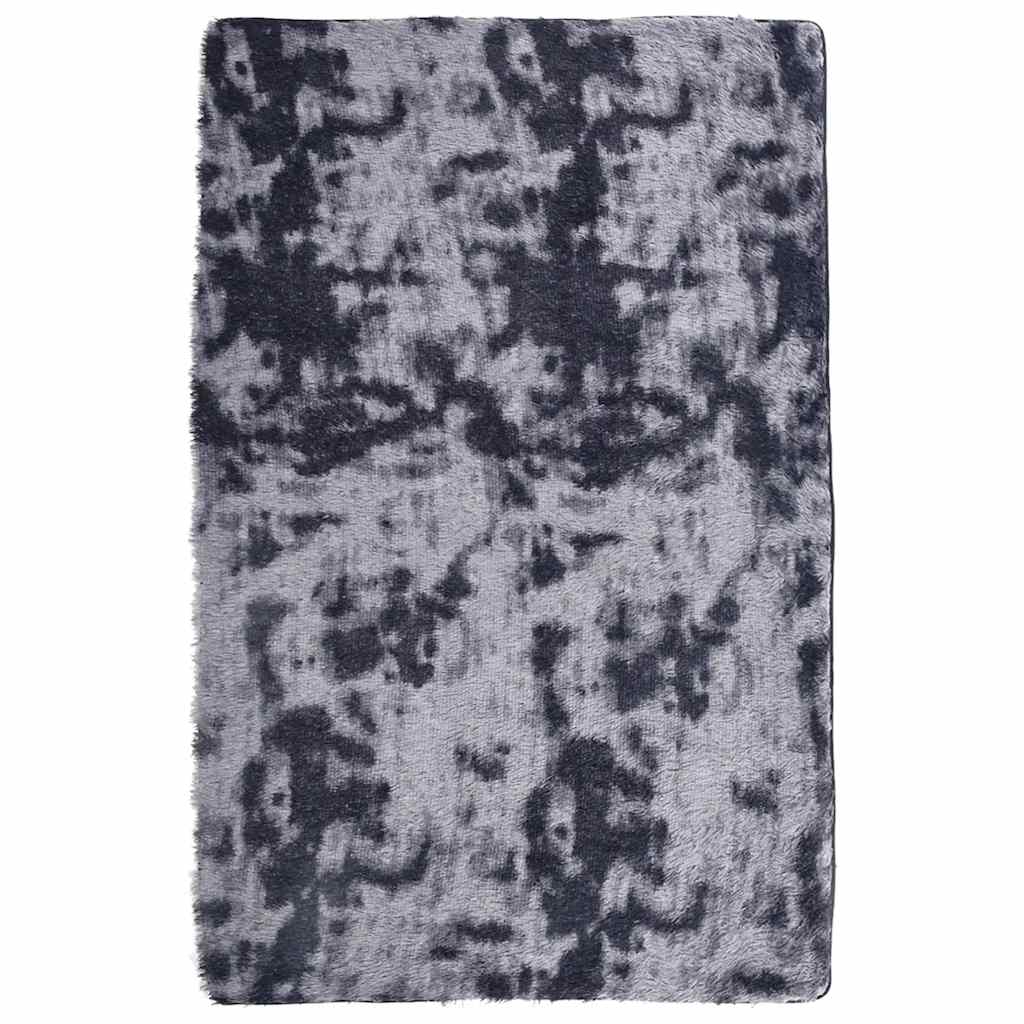 Tapis shaggy à poils longs NAVARRA gris foncé 130x200 cm polyester