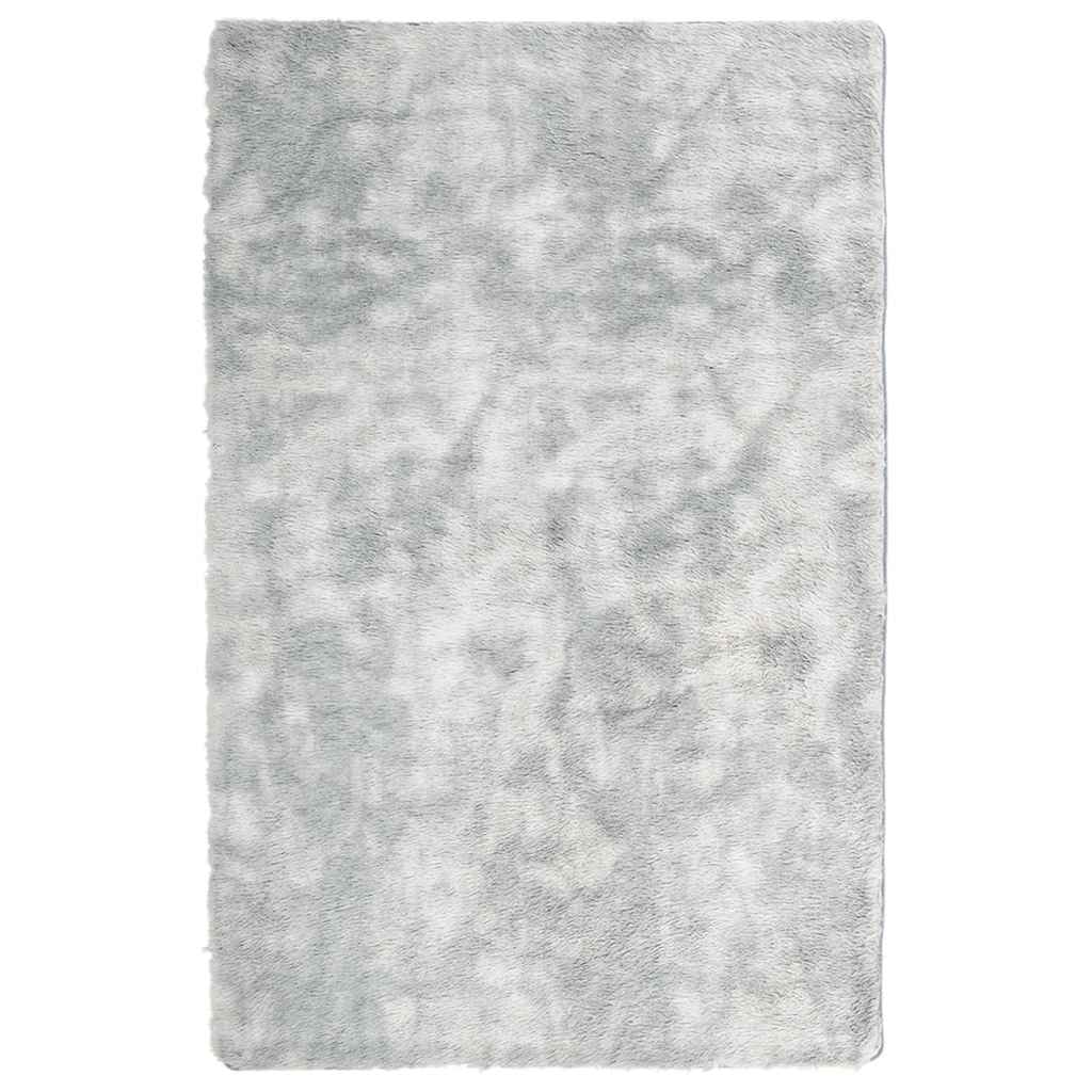 Tapis shaggy, poils longs NAVARRA, gris clair, 130x200 cm, polyester