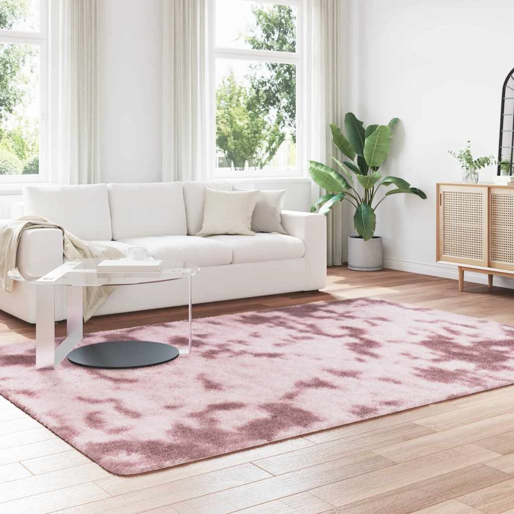 Tapis shaggy, poils longs NAVARRA, vieux rose, 200x290 cm, polyester