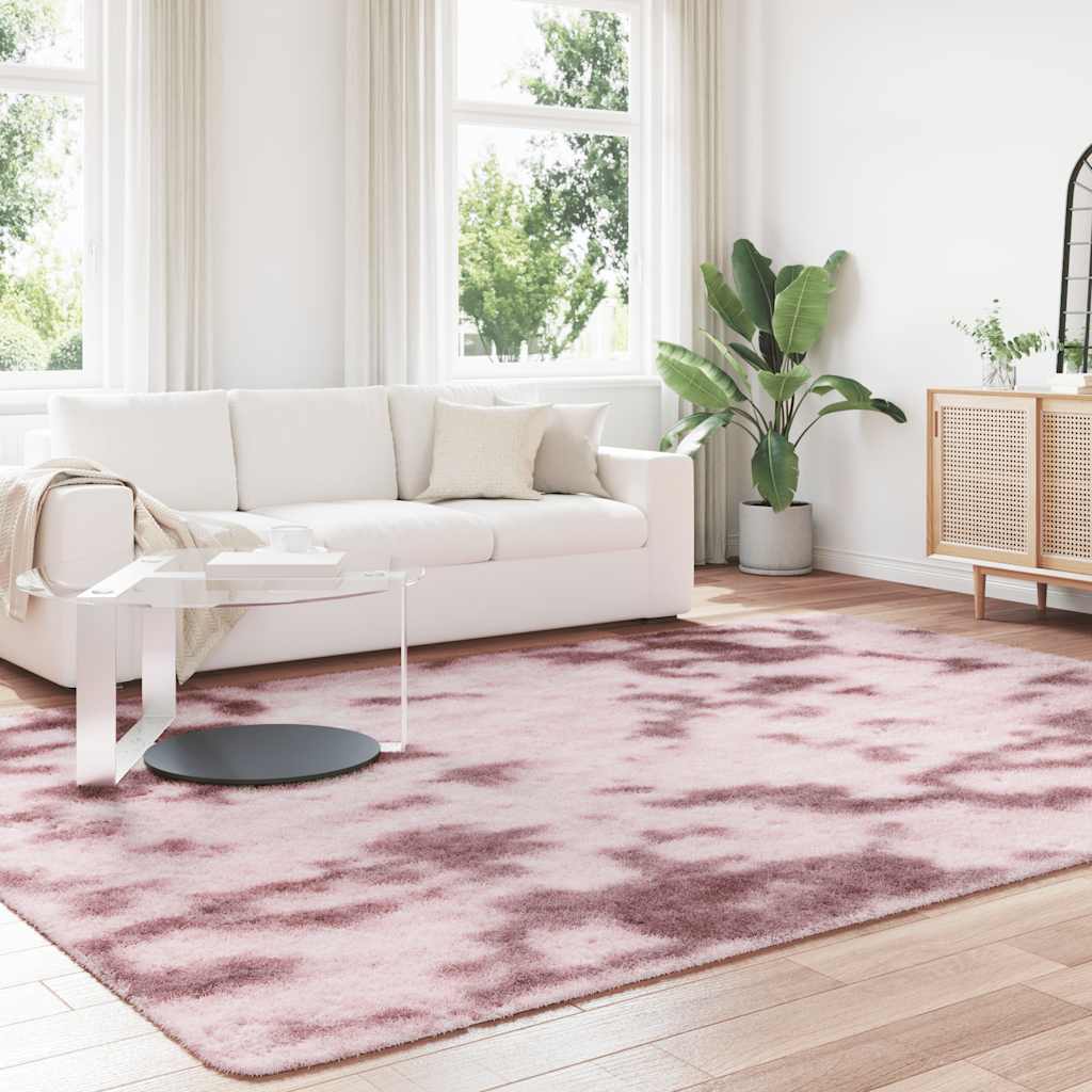 Tapis shaggy, poils longs NAVARRA, vieux rose, 240x340 cm, polyester