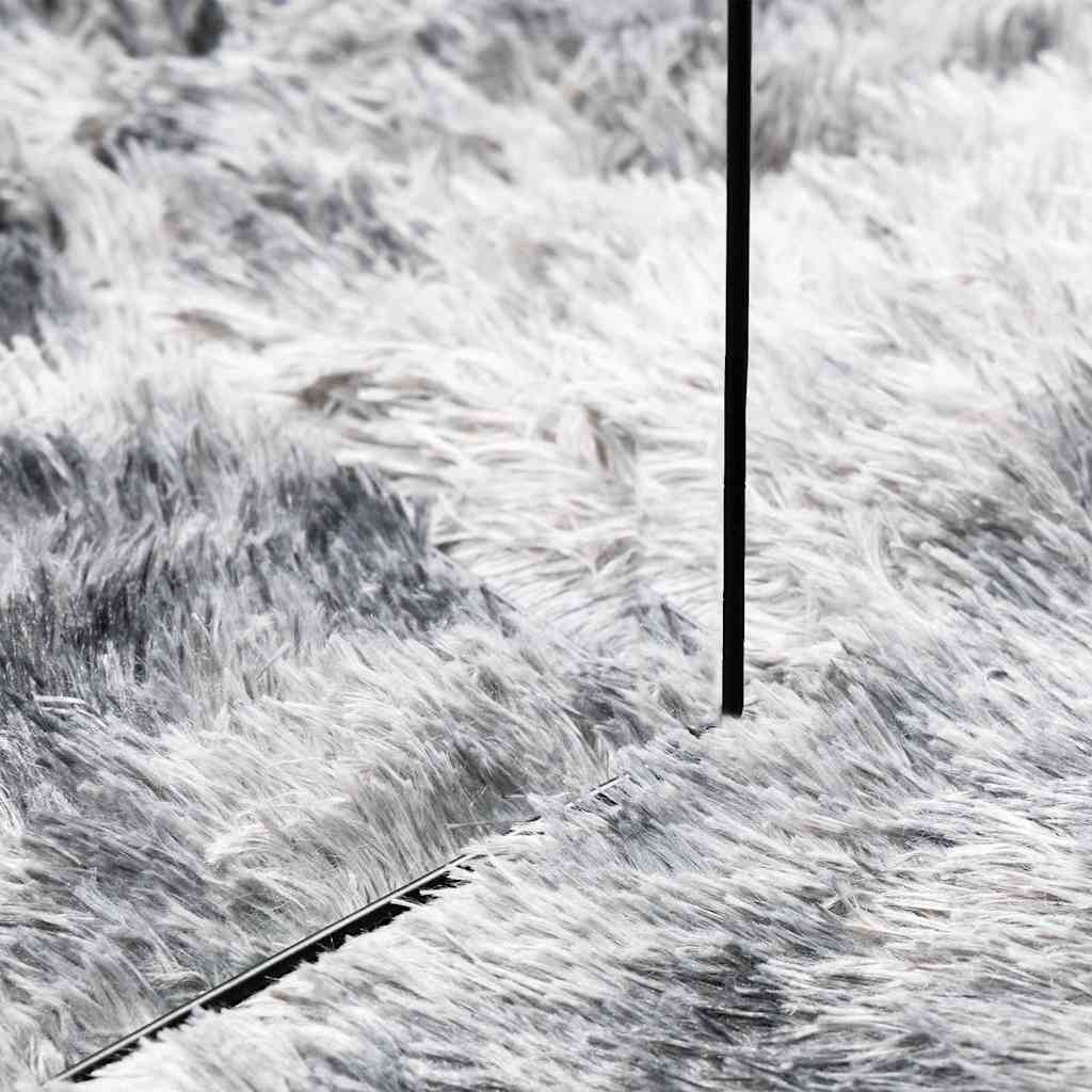 Tapis shaggy, poils longs NAVARRA, gris clair, 200x200 cm, polyester