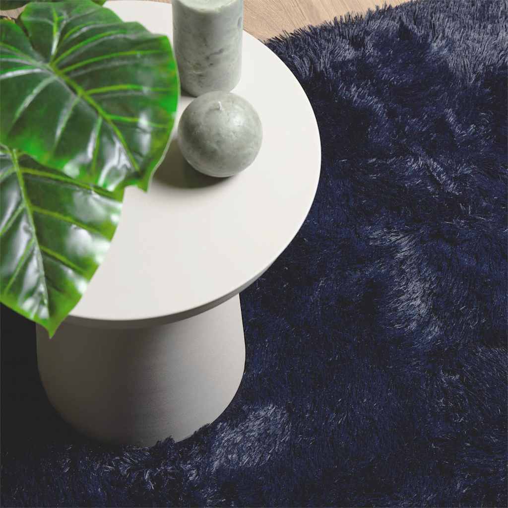 Shaggy rug, deep pile NAVARRA, navy blue, 200x200 cm, polyester