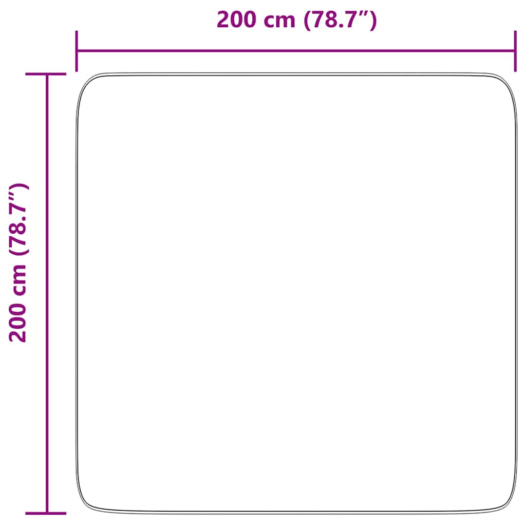 Tapis shaggy à poils longs NAVARRA gris argenté 200x200 cm polyester
