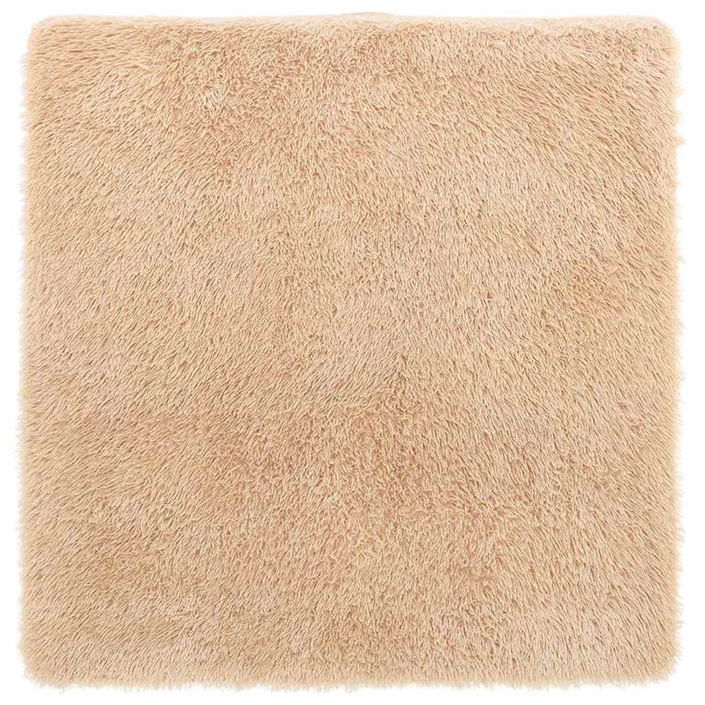 Tapis shaggy à poils longs NAVARRA Beige 240x240 cm Polyester