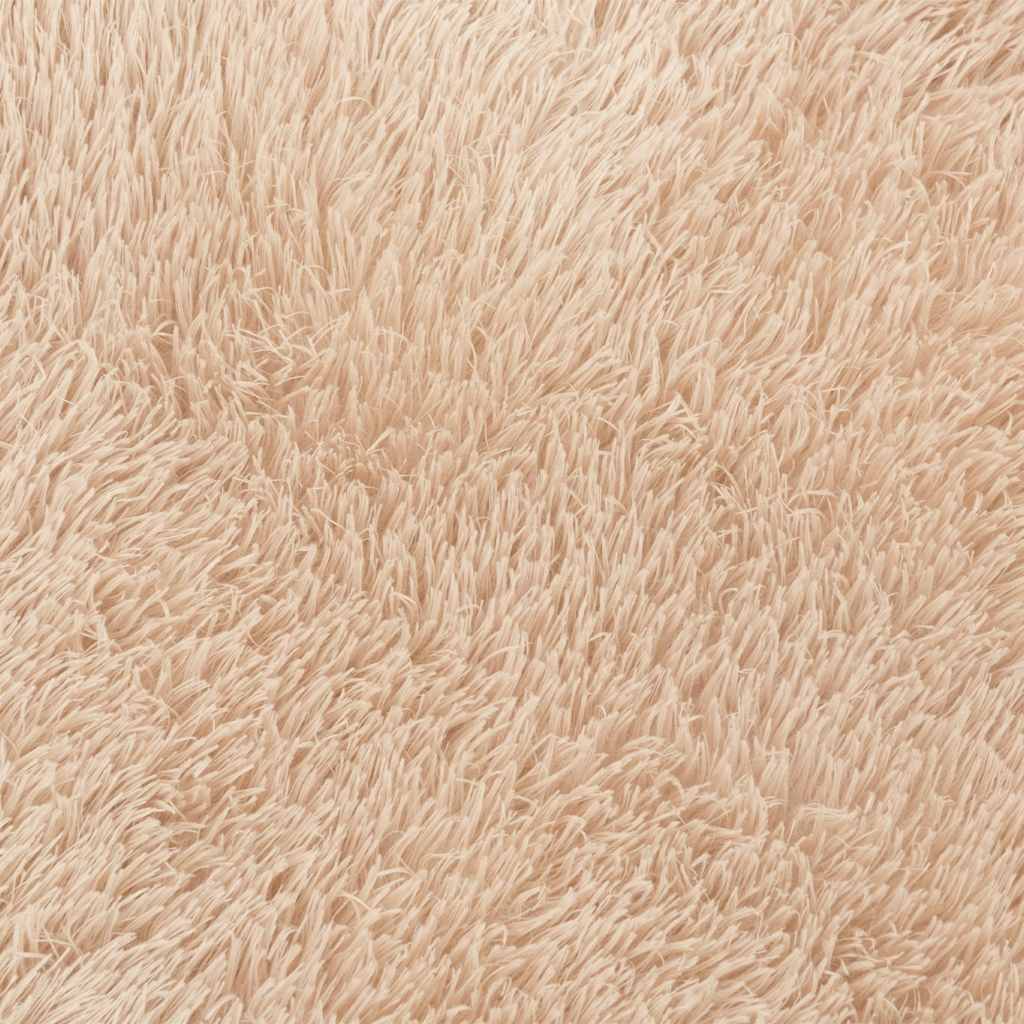 Tapis shaggy à poils longs NAVARRA Beige 240x240 cm Polyester
