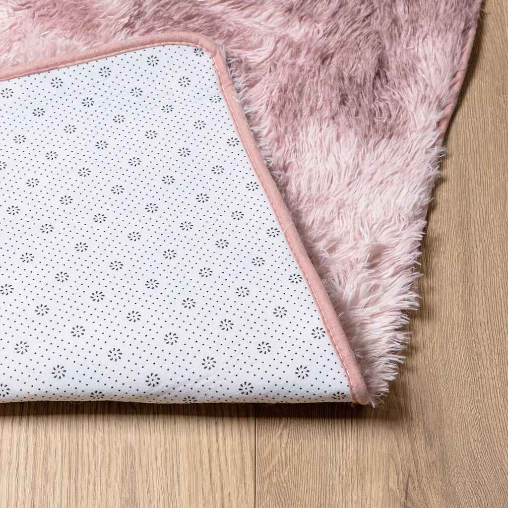 Tapis shaggy, poils longs NAVARRA, vieux rose, 240x240 cm, polyester