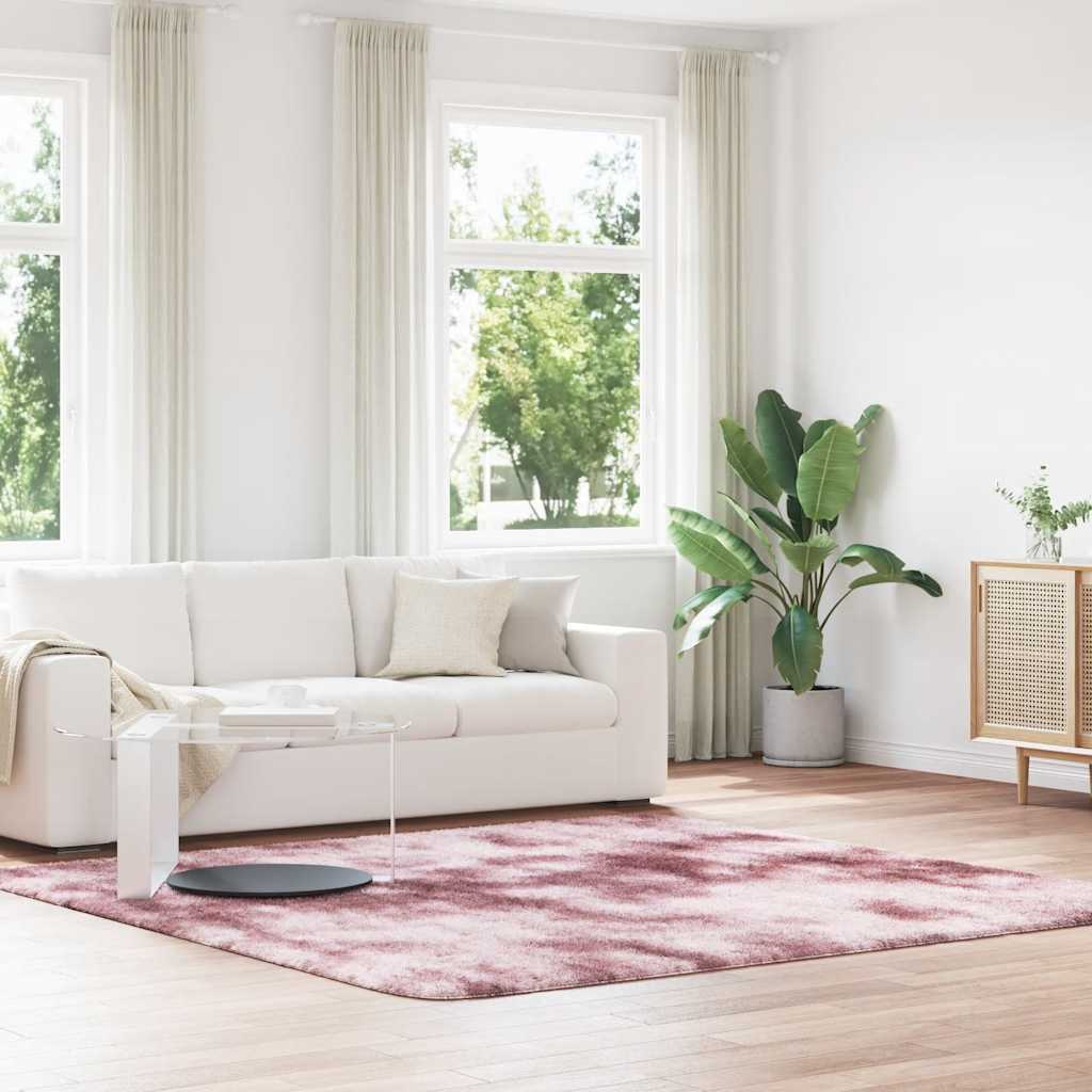 Tapis shaggy, poils longs NAVARRA, vieux rose, 240x240 cm, polyester