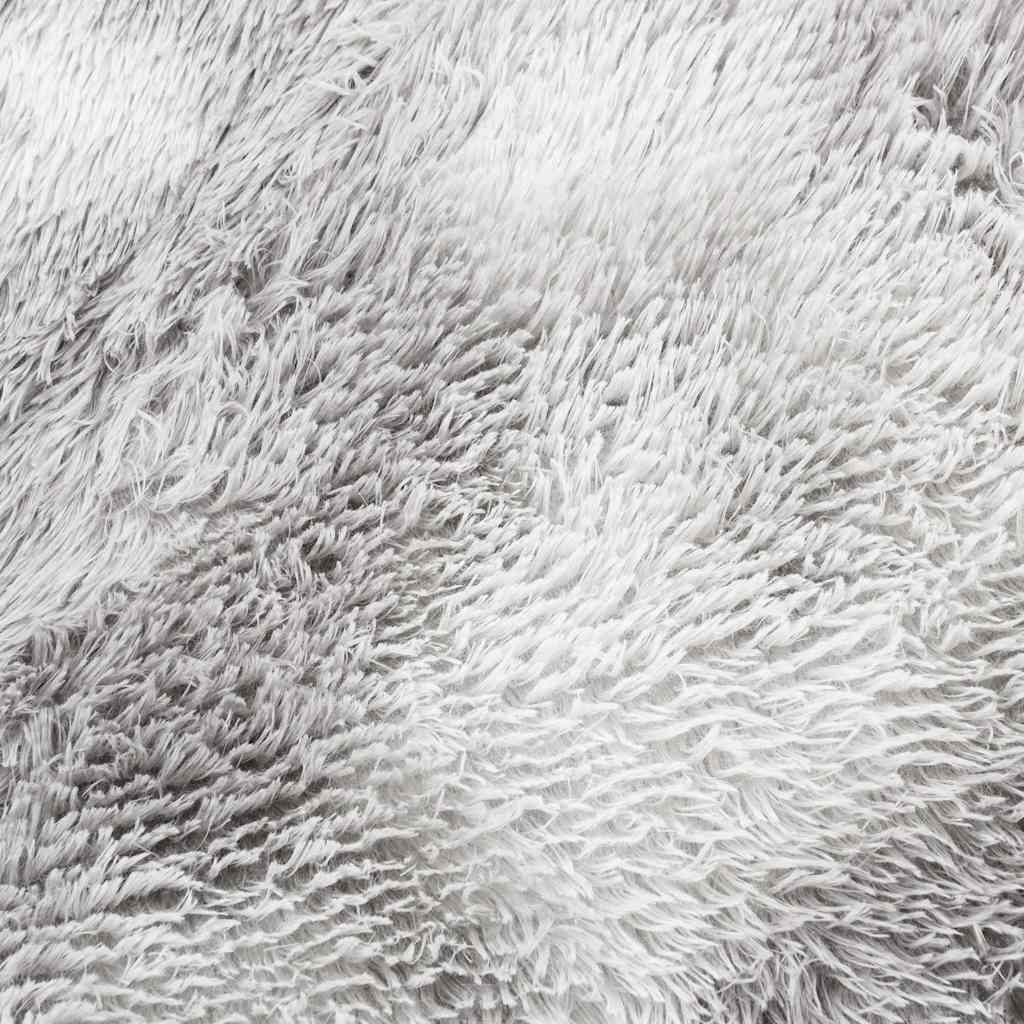 Tapis shaggy à poils longs NAVARRA gris clair 240x240 cm polyester