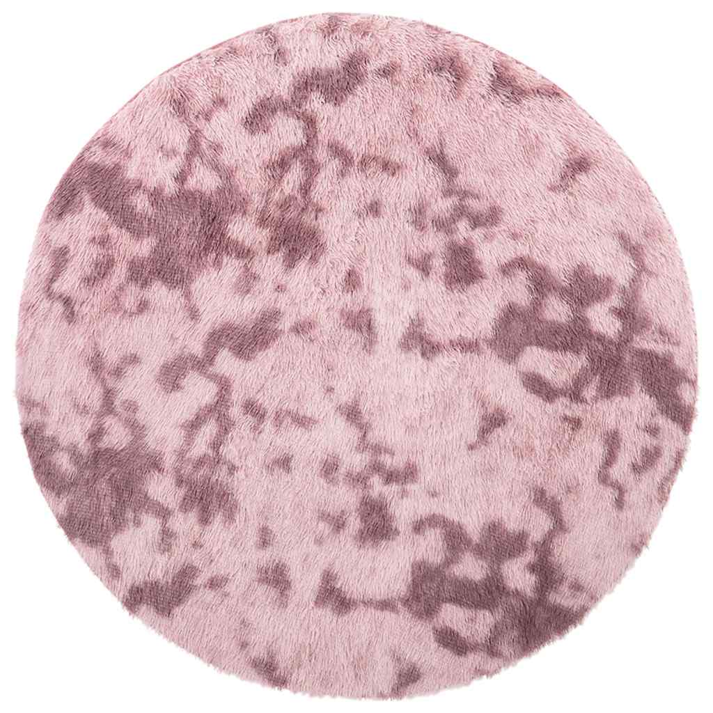 Tapis shaggy, poils longs NAVARRA, vieux rose, 100x100 cm, polyester