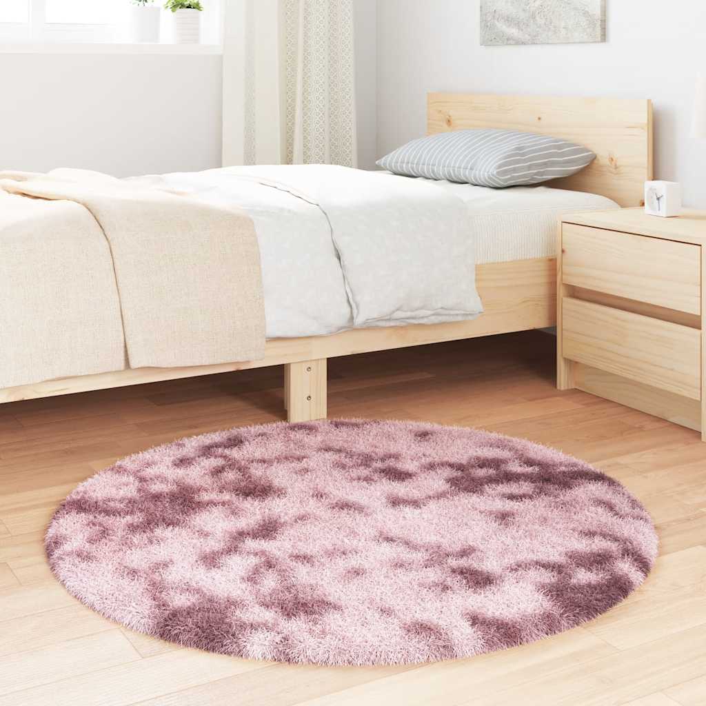 Tapis shaggy, poils longs NAVARRA, vieux rose, 100x100 cm, polyester
