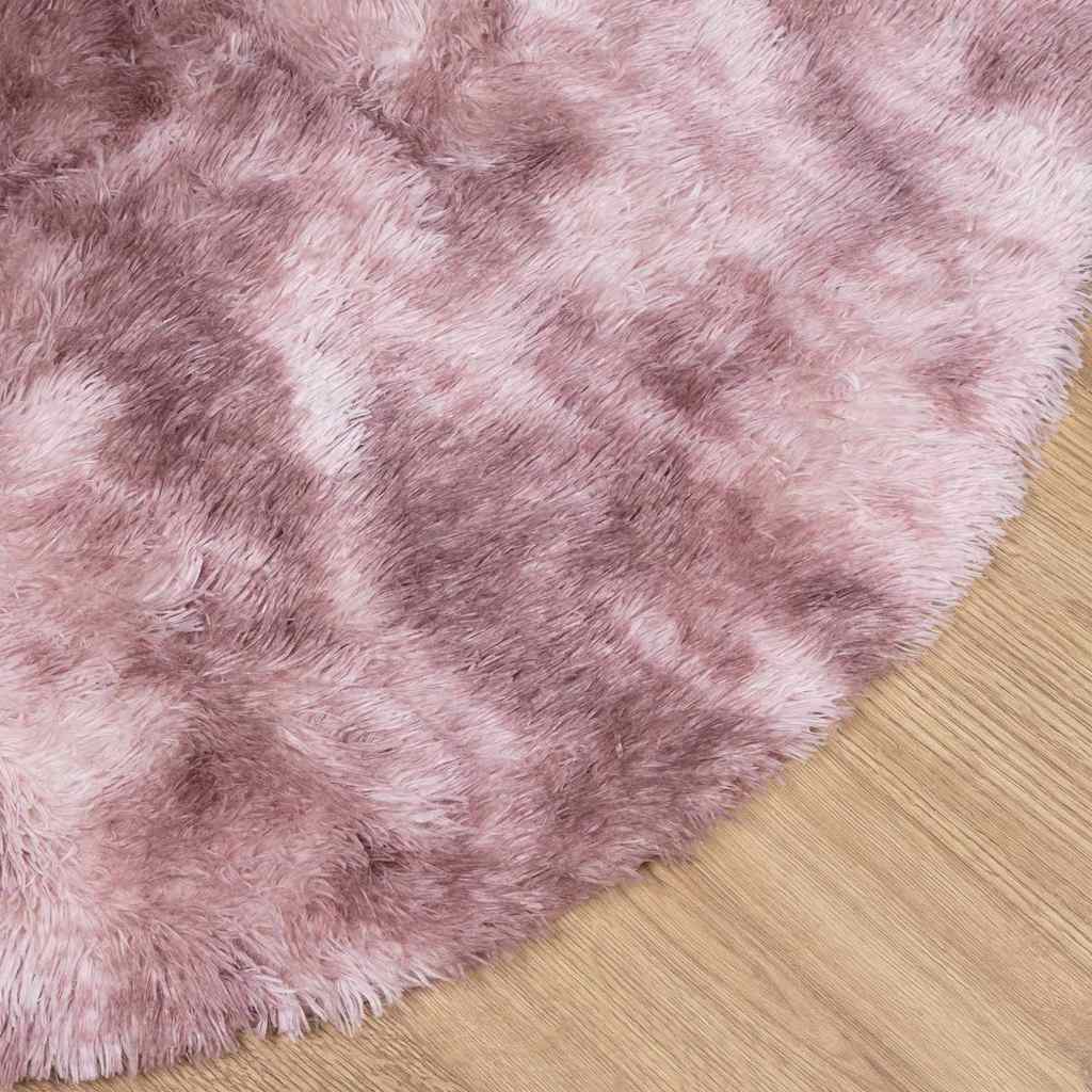 Tapis shaggy, poils longs NAVARRA, vieux rose, 120x120 cm, polyester