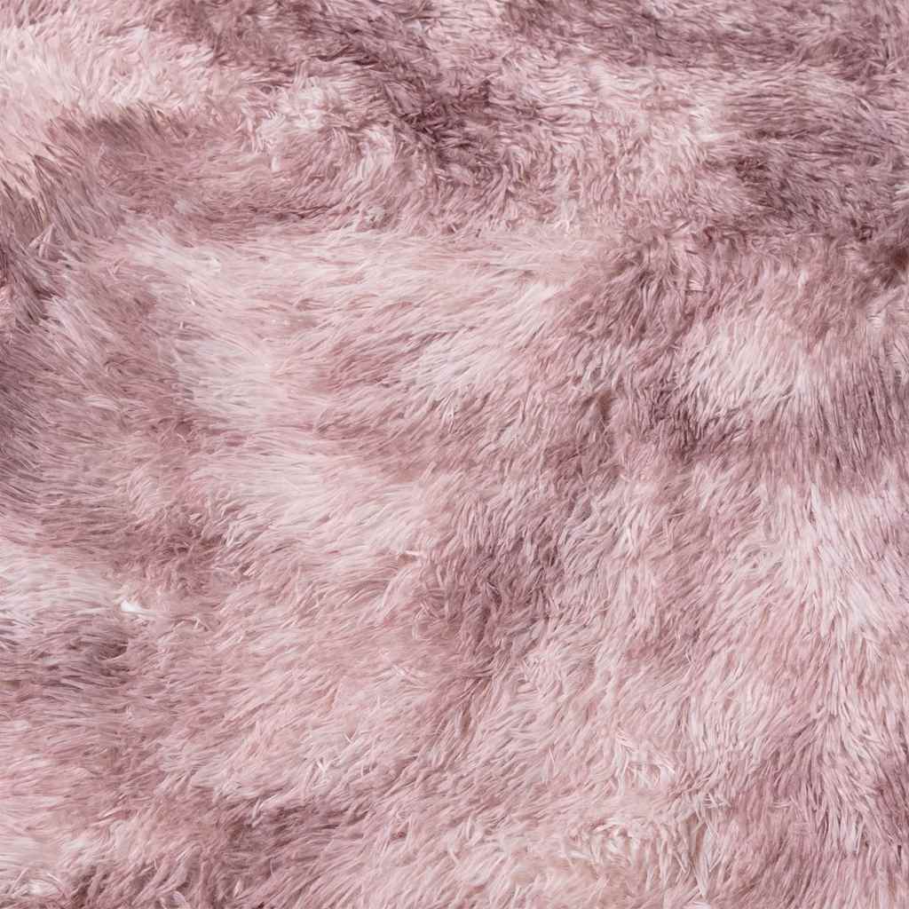 Tapis shaggy, poils longs NAVARRA, vieux rose, 120x120 cm, polyester