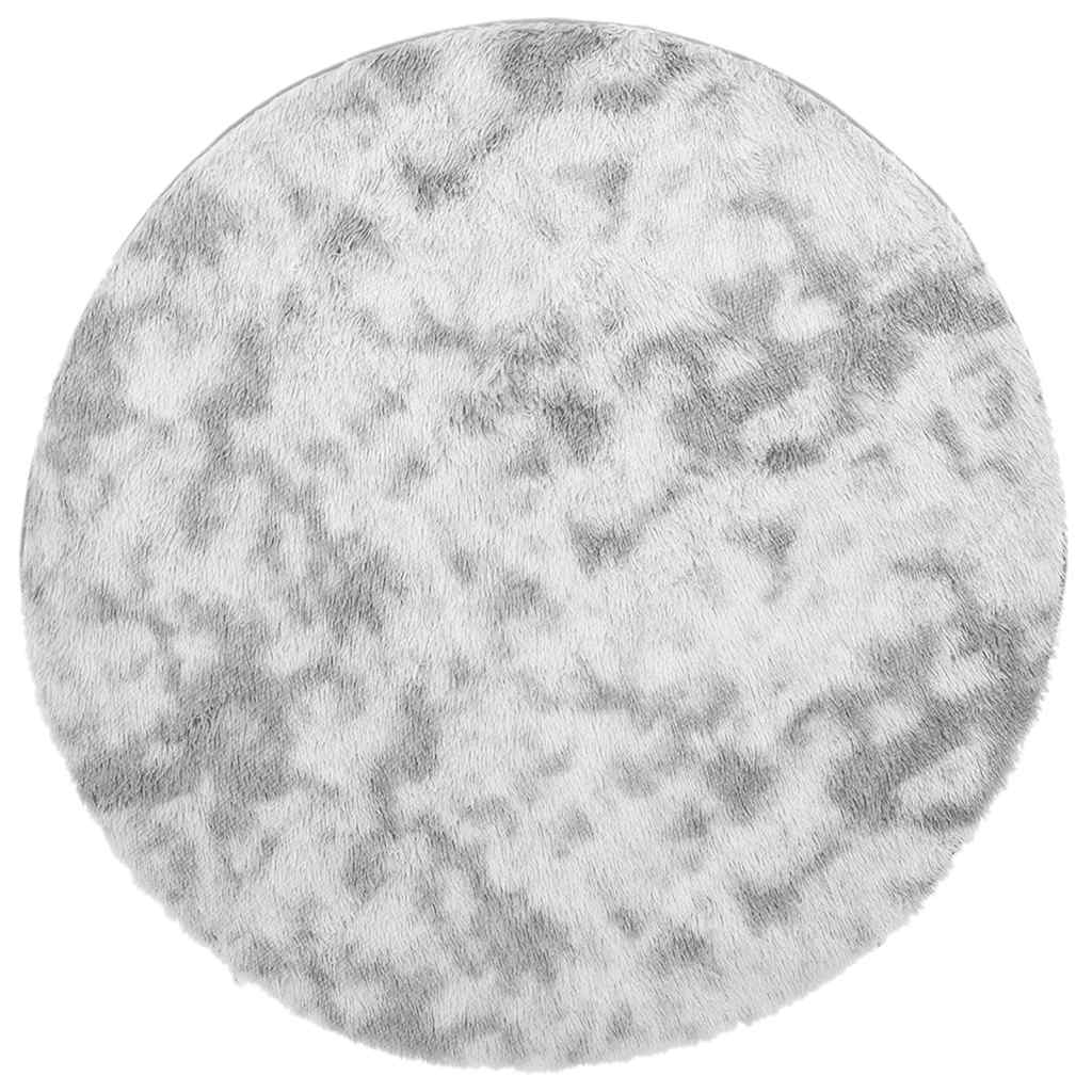 Tapis shaggy, poils longs NAVARRA, gris clair, 120x120 cm, polyester