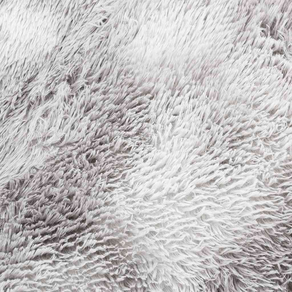 Tapis shaggy, poils longs NAVARRA, gris clair, 120x120 cm, polyester