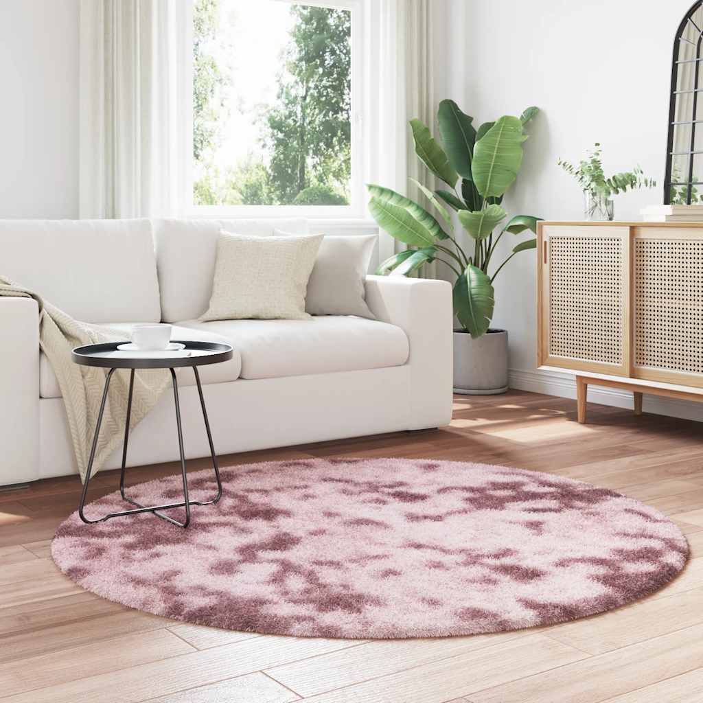 Tapis shaggy, poils longs NAVARRA, vieux rose, 160x160 cm, polyester