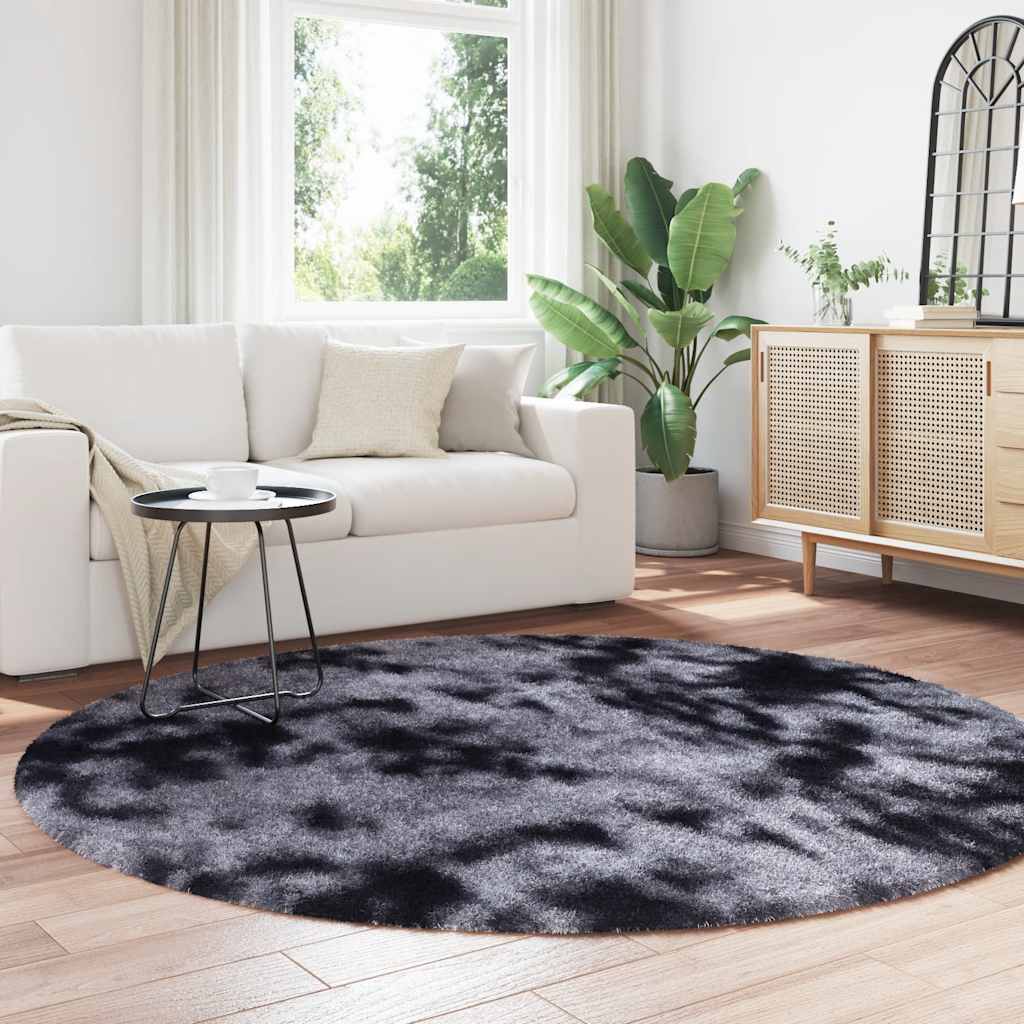 Shaggy rug, deep pile NAVARRA, dark grey, 200x200 cm, polyester