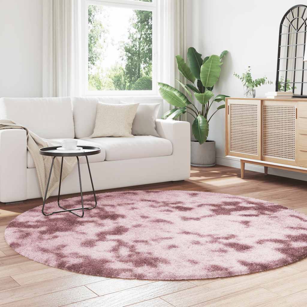 Tapis shaggy, poils longs NAVARRA, vieux rose, 200x200 cm, polyester