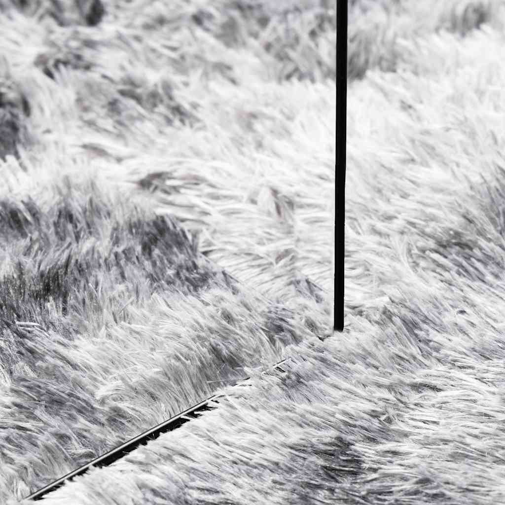 Tapis shaggy, poils longs NAVARRA, gris clair, 200x200 cm, polyester