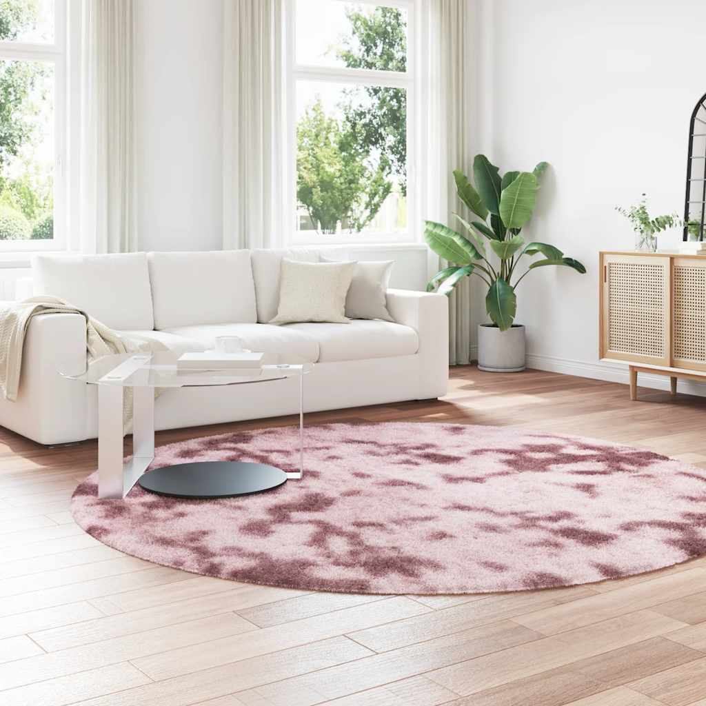 Tapis shaggy, poils longs NAVARRA, vieux rose, 240x240 cm, polyester