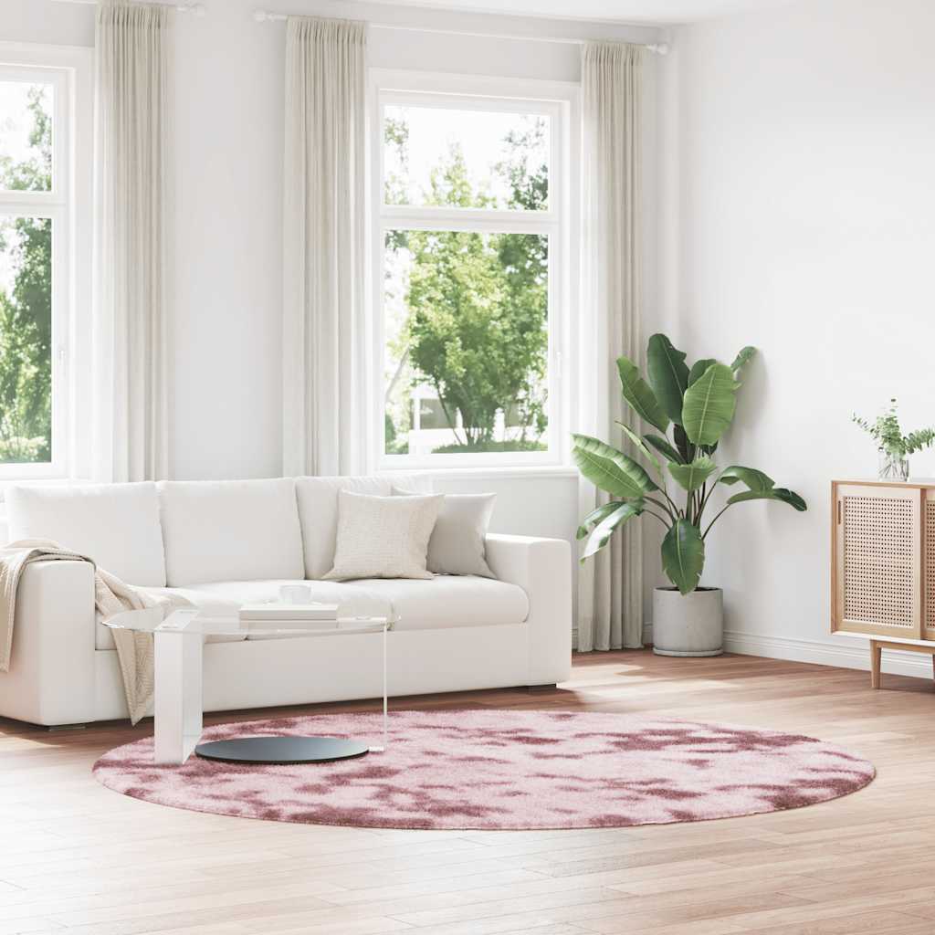 Tapis shaggy, poils longs NAVARRA, vieux rose, 240x240 cm, polyester