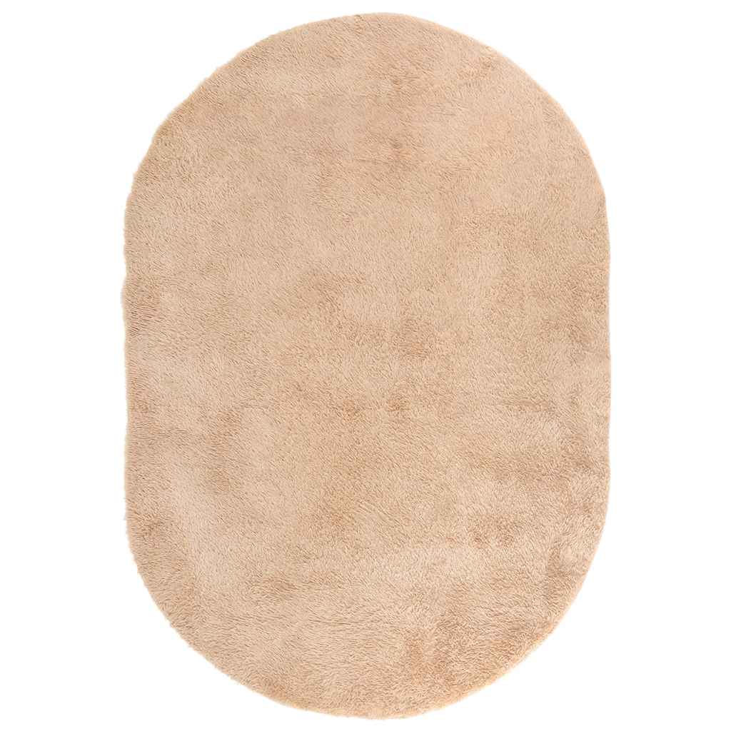 Tapis shaggy à poils longs NAVARRA Beige 300x200 cm Polyester