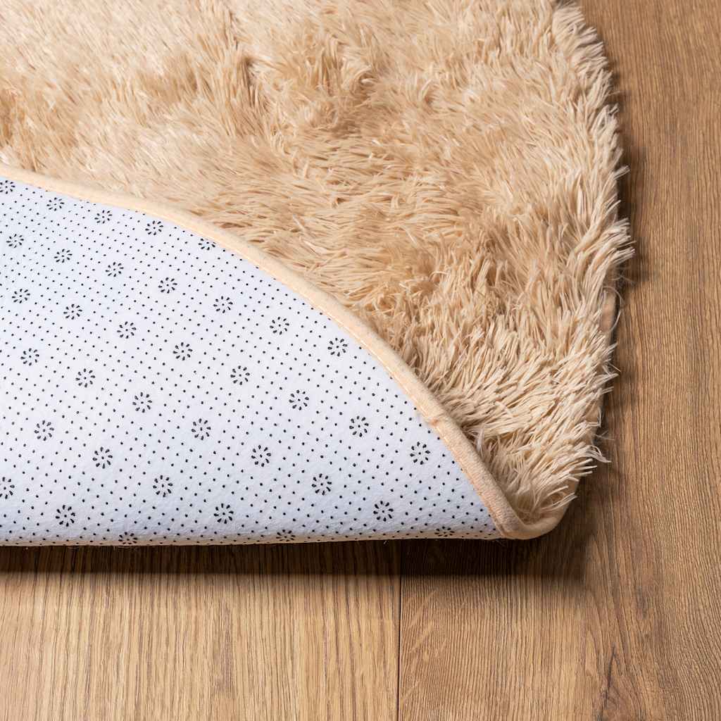 Tapis shaggy à poils longs NAVARRA Beige 300x200 cm Polyester