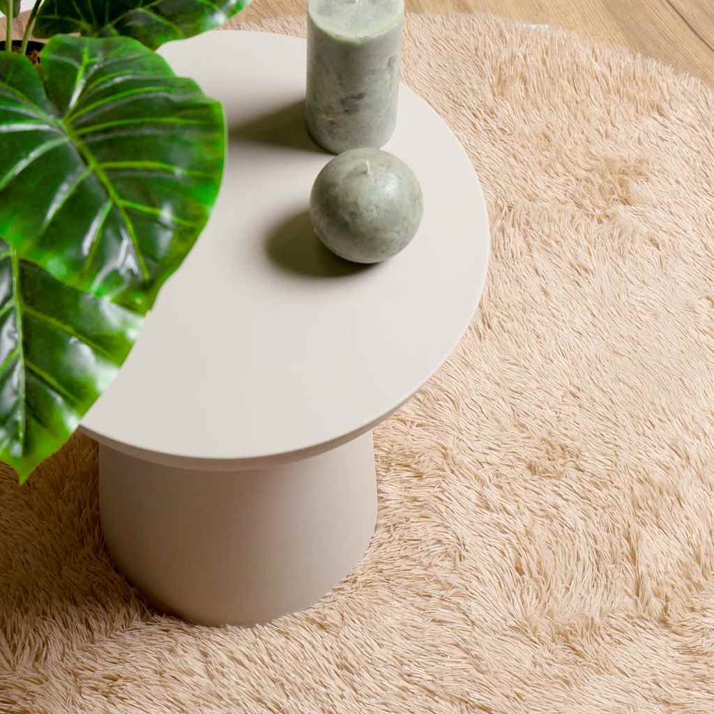 Tapis shaggy à poils longs NAVARRA Beige 300x200 cm Polyester