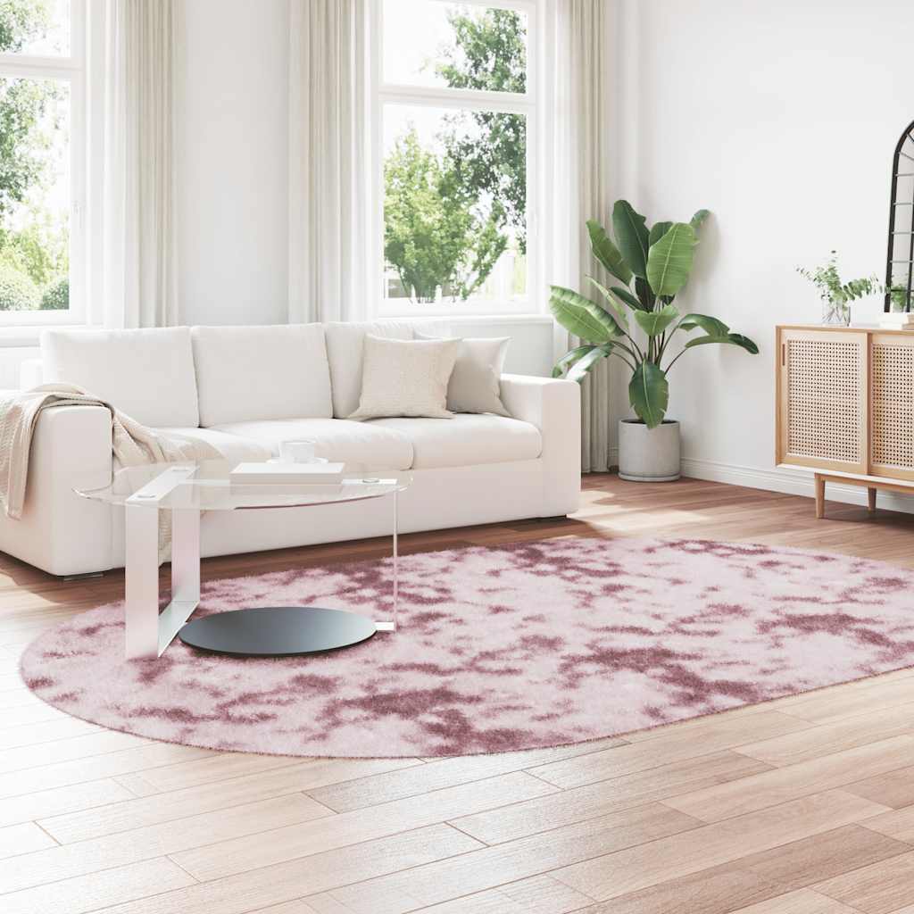 Tapis shaggy, poils longs NAVARRA, vieux rose, 300x200 cm, polyester