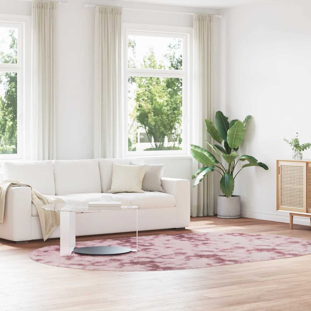 Tapis shaggy, poils longs NAVARRA, vieux rose, 300x200 cm, polyester