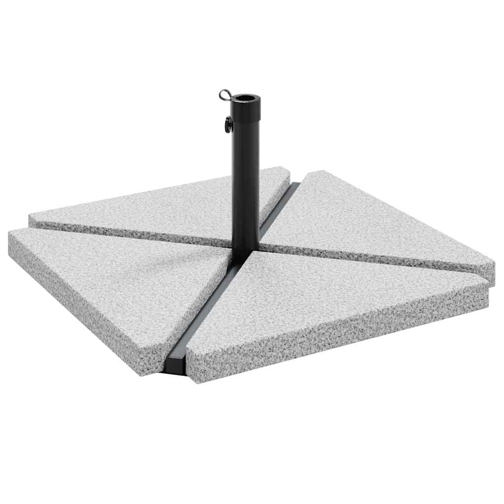 5-tlg. Sonnenschirmständer-Set Granit und Stahl