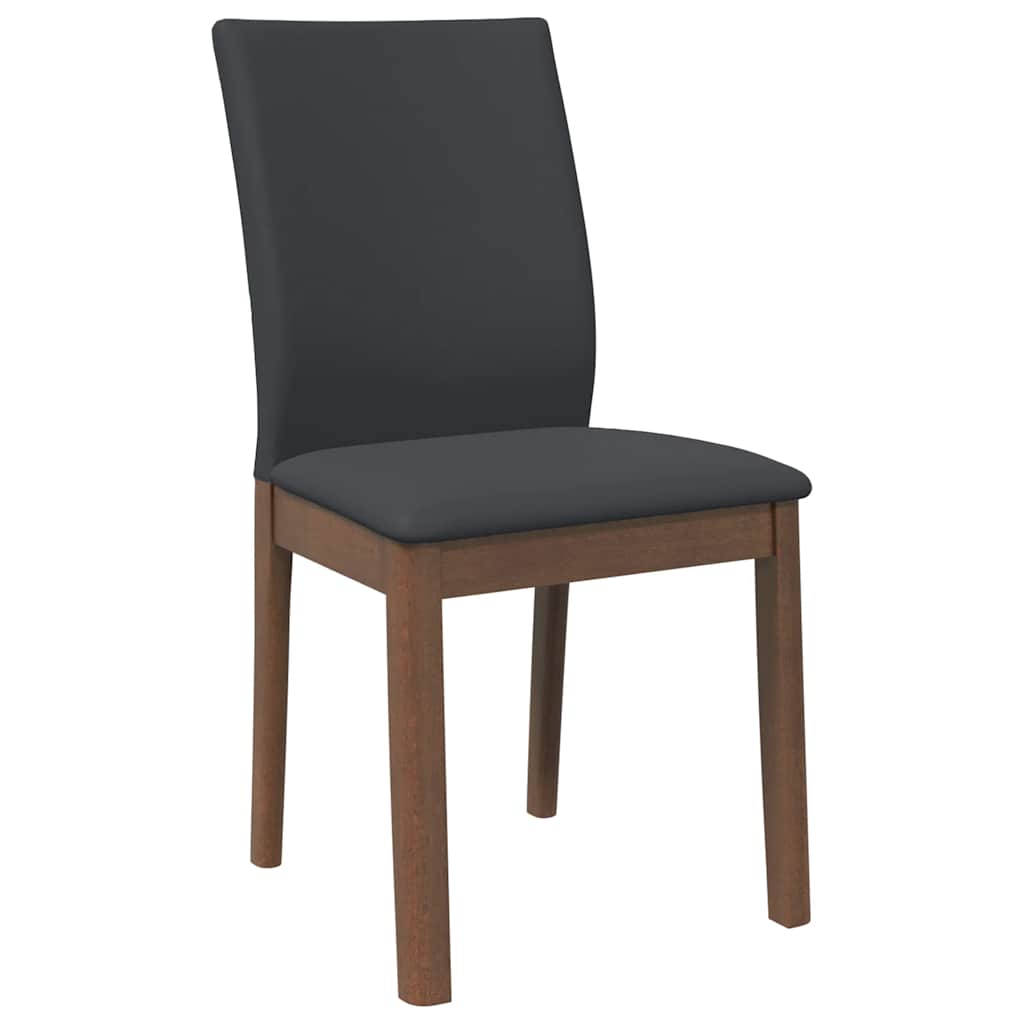 Esszimmerstühle mit Kissen 2 Stk. Braun Massivholz Gummibaum