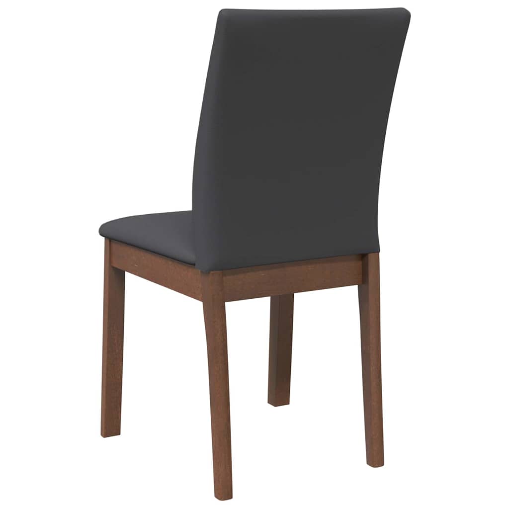 Esszimmerstühle mit Kissen 2 Stk. Braun Massivholz Gummibaum