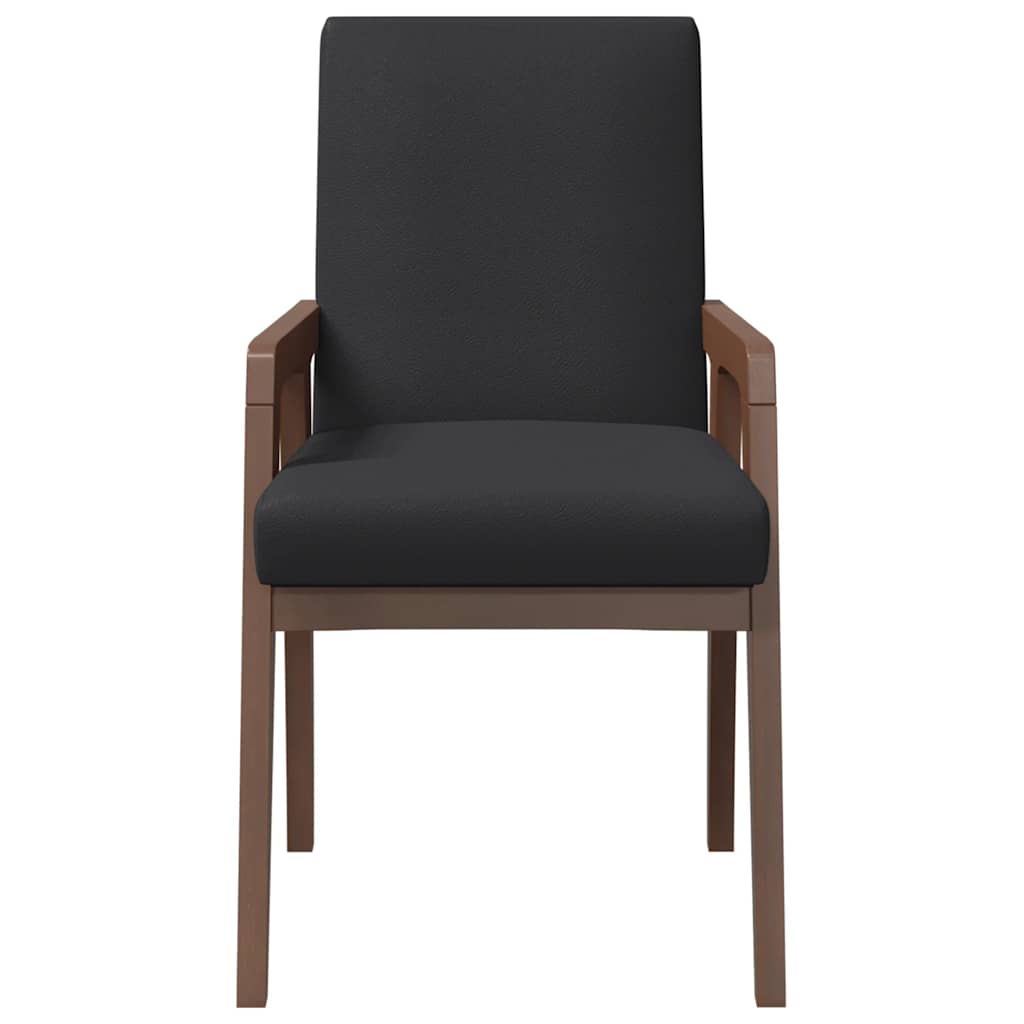 Esszimmerstühle mit Kissen 2 Stk. Braun Massivholz Gummibaum