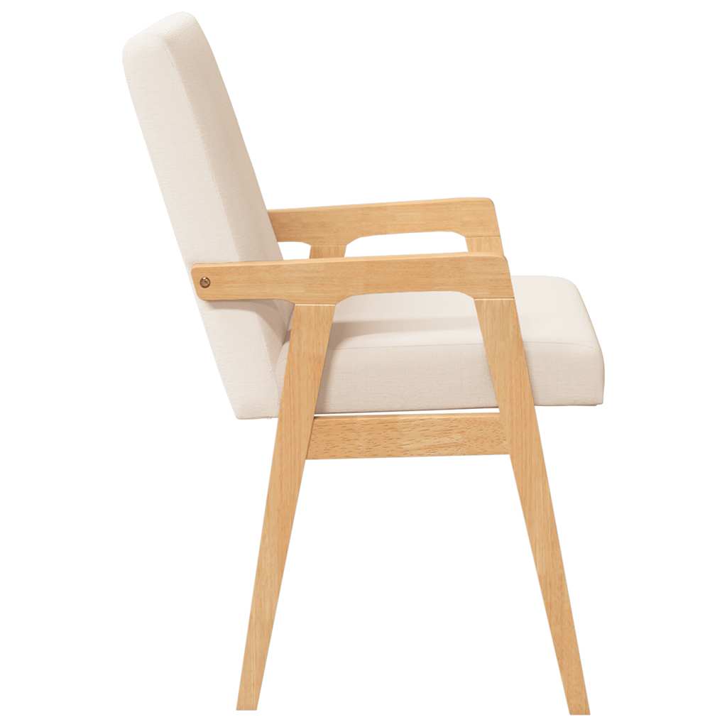 Esszimmerstühle mit Kissen 2 Stk. Massivholz Gummibaum