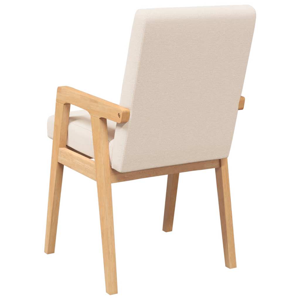 Esszimmerstühle mit Kissen 2 Stk. Massivholz Gummibaum