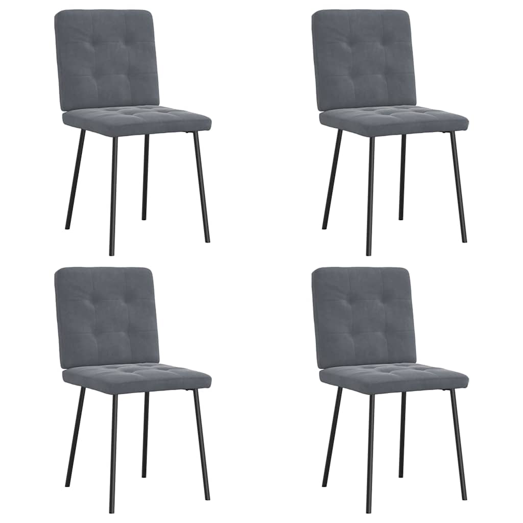 Dining chairs 4 pcs. Dark grey velvet