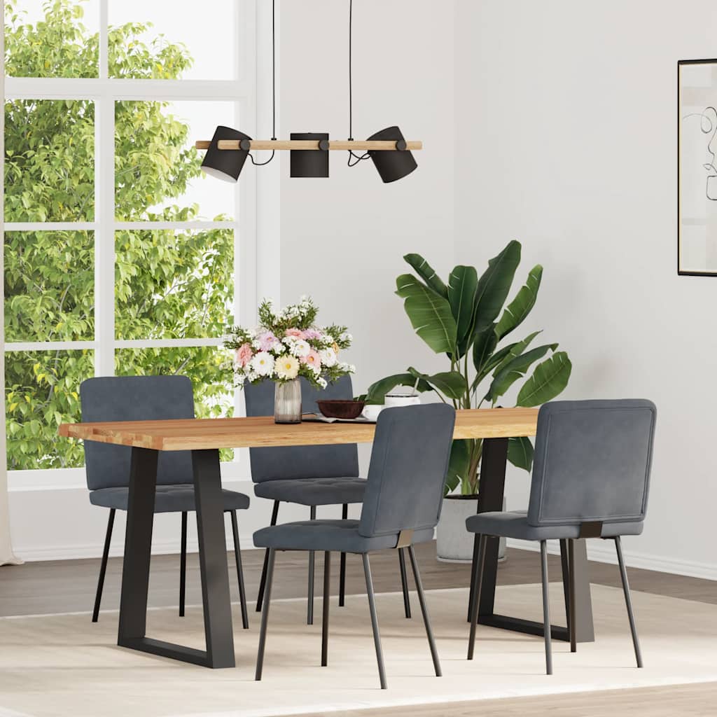 Dining chairs 4 pcs. Dark grey velvet