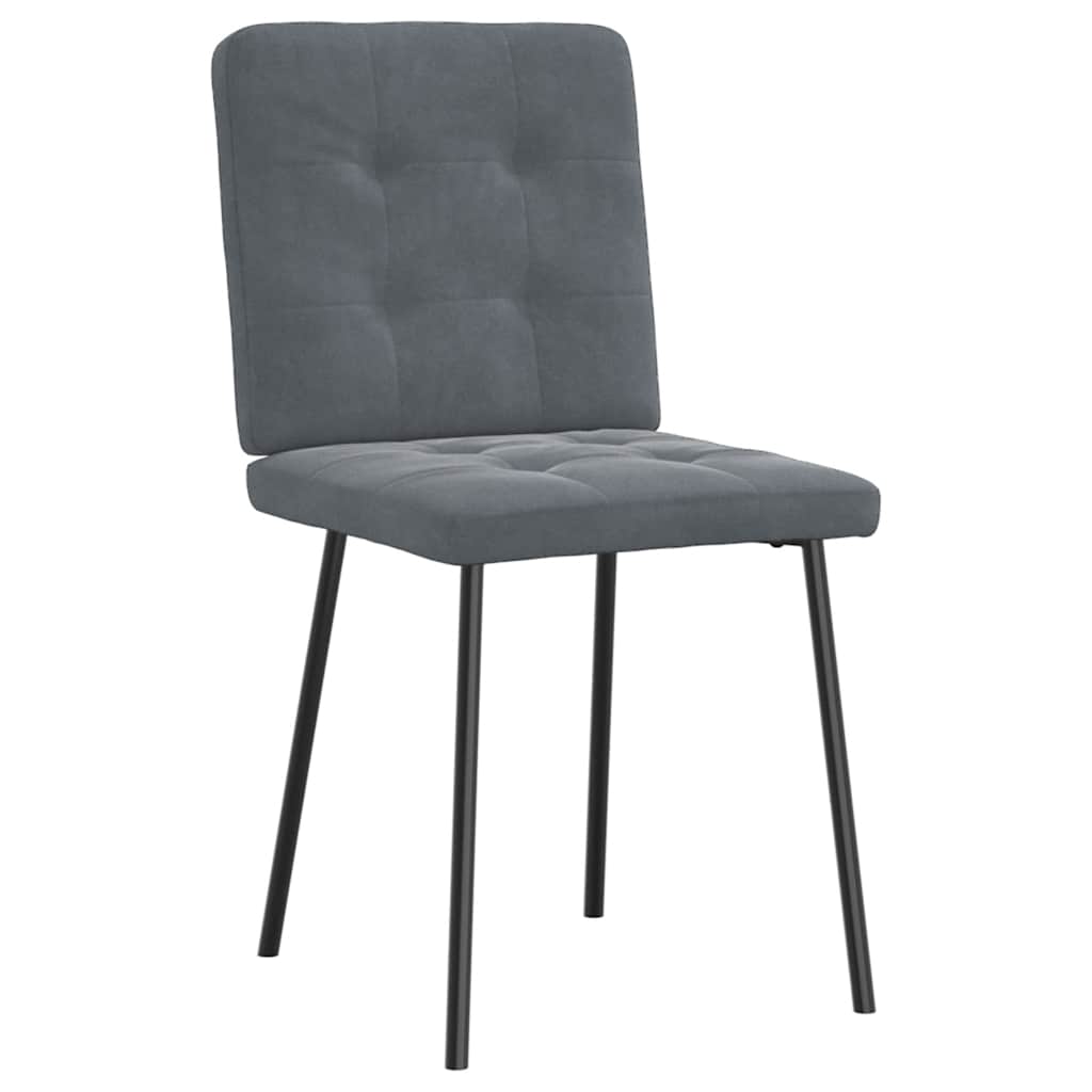 Dining chairs 4 pcs. Dark grey velvet