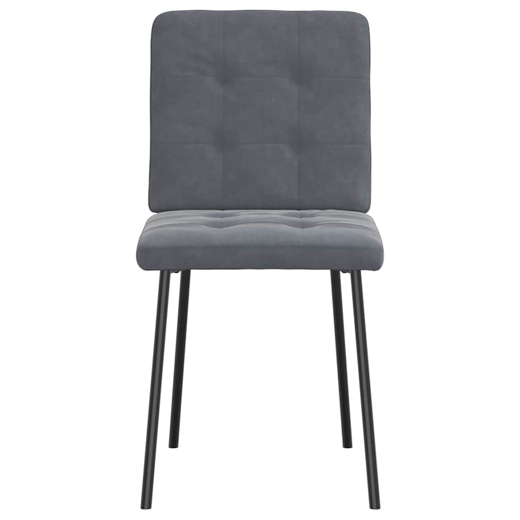 Dining chairs 4 pcs. Dark grey velvet