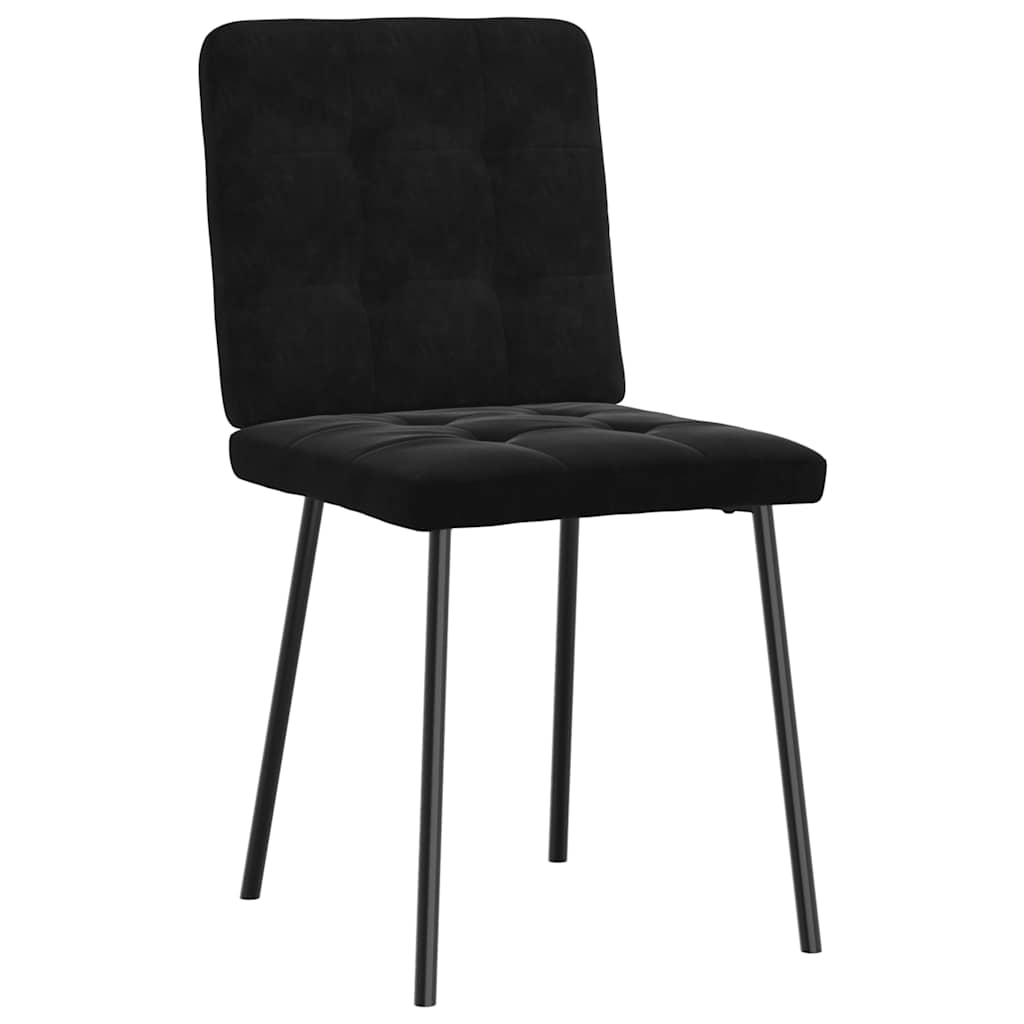 Dining chairs 4 pcs. Black velvet
