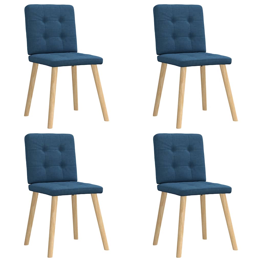 Dining chairs 4 pcs. Blue fabric