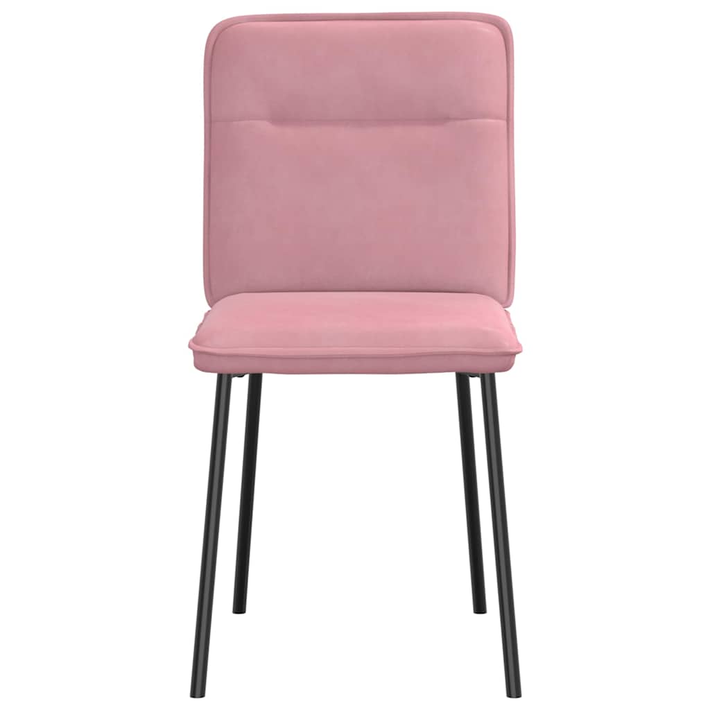 Dining chairs 4 pcs. Pink velvet