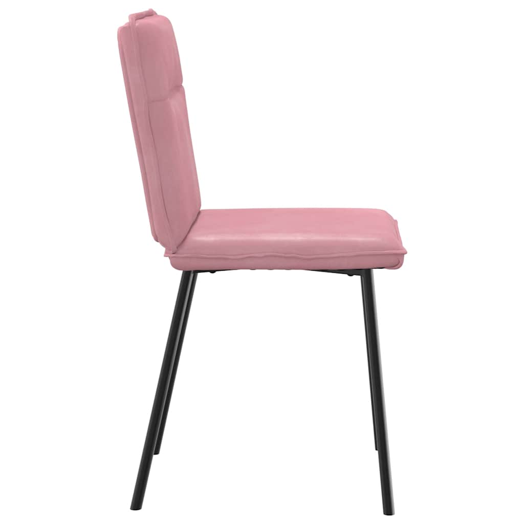 Dining chairs 4 pcs. Pink velvet