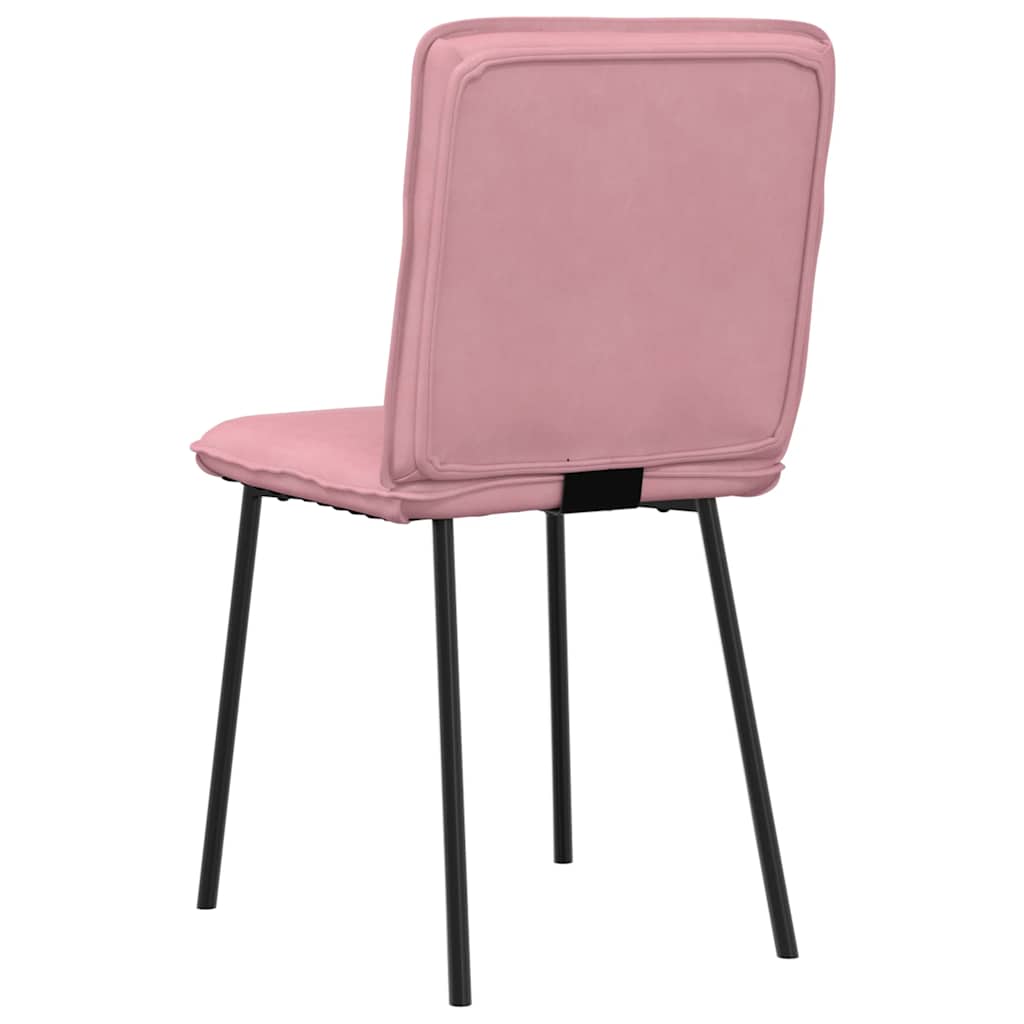 Dining chairs 4 pcs. Pink velvet