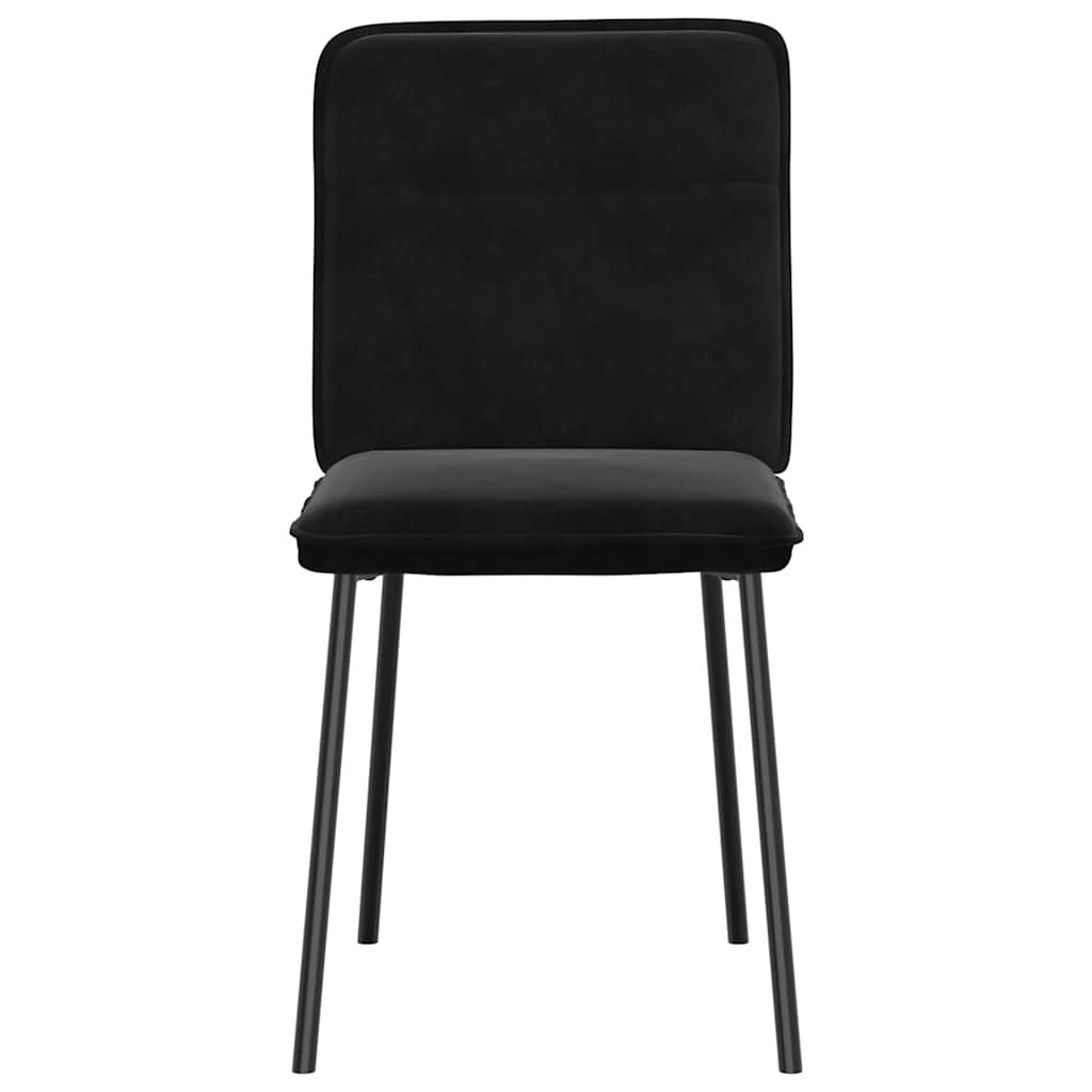 Dining chairs 4 pcs. Black velvet