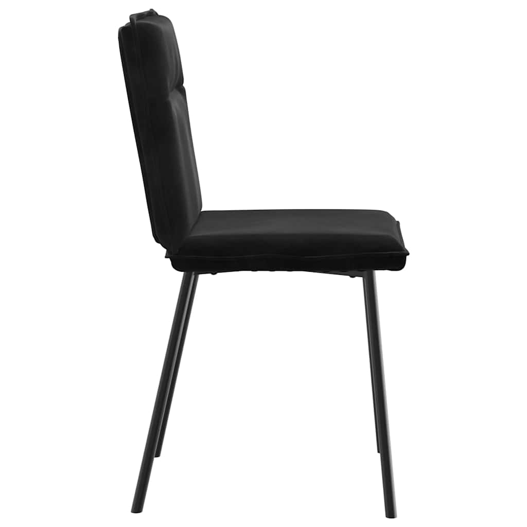 Dining chairs 4 pcs. Black velvet
